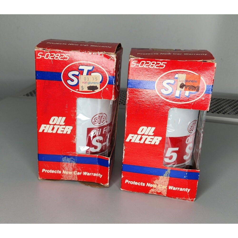 Genuine Vintage Lot of 2, STP S-02825 Oil Filters - Brand New in Box NOS
